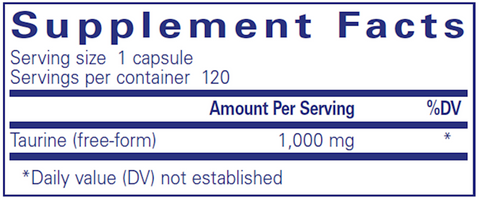 Taurine 1000mg 120 caps