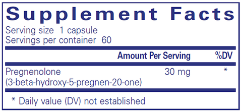 Pregnenolone 30 mg 60 caps