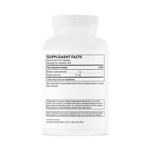 Betaine HCL & Pepsin - 450 caps