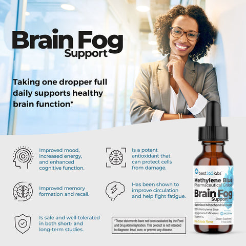Methylene Blue - Brain Fog Support 1 fl oz
