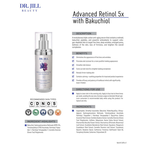 Dr. Jill Beauty – Advanced Retinol 5x with Bakuchiol
