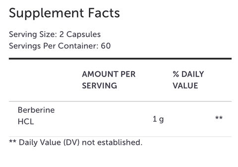Dr. Jill Health® - Berberine 1000 120caps