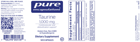 Taurine 1000mg 120 caps