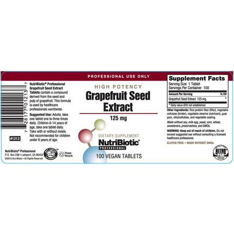 NutriBiotic Grapefruit Seed Extract 100 tabs