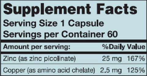Karuna - Zinc Picolinate Plus 60 veg caps