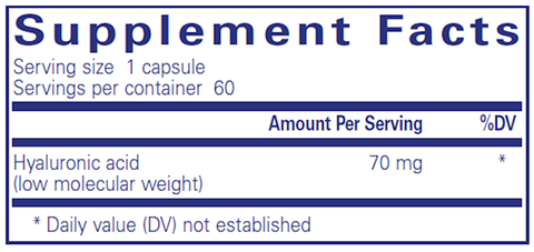 Hyaluronic Acid 60 caps