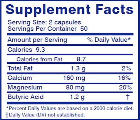 Body Bio - Cal-Mag Butyrate 600 mg 100 caps