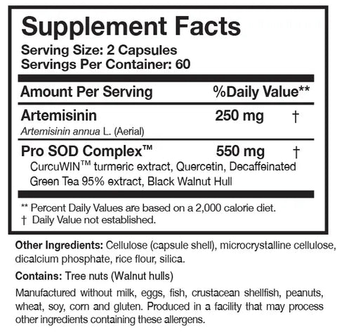 Researched Nutritional s - Artemisinin SOD 120 caps