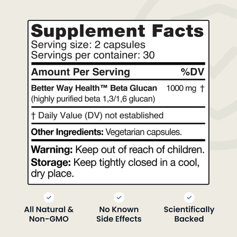Beta Glucan 500mg 60caps