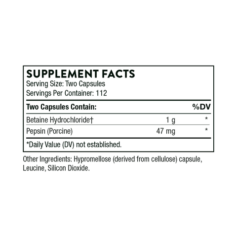 Betaine HCL & Pepsin - 225 caps