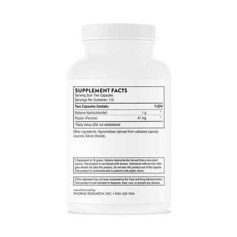Betaine HCL & Pepsin - 225 caps