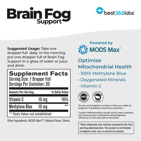 Methylene Blue - Brain Fog Support 1 fl oz