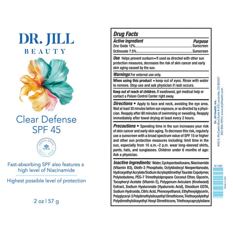 Dr. Jill Beauty - Clear Defense SPF 45 2 oz