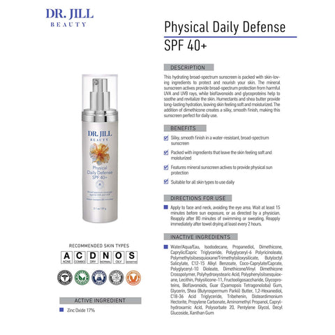 Dr. Jill Beauty – Physical Daily Defense SPF 40+