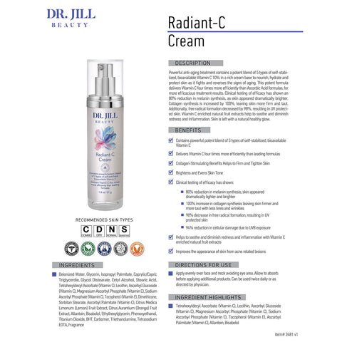 Dr. Jill Beauty - Radiant-C Cream 1.8 oz.