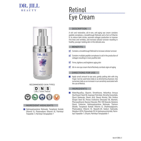 Dr. Jill Beauty - Retinol Eye Cream .53oz