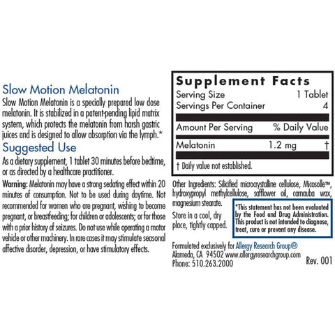 Slow Motion Melatonin 60 tabs