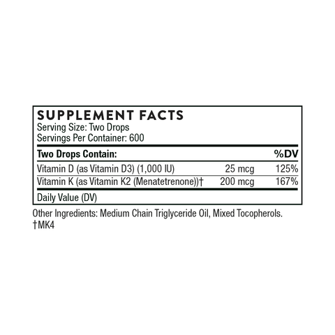 Vitamin D/K2 liquid 30mL