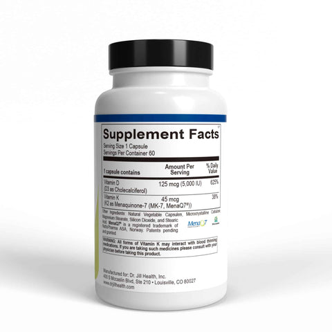 Dr. Jill Health® - Vitamin D3/K2 60 caps