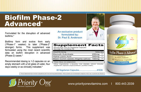 Priority One - Biofilm Phase-2 Advanced 60 caps