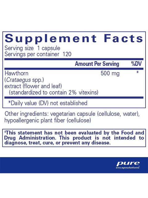 Pure Encapsulations - Hawthorne Extract 120 caps
