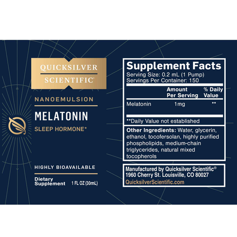 Quicksilver - Melatonin 1mg 1fl oz