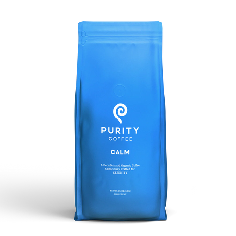 Purity Decaffeinated Whole Bean CALM Coffee 5 lb bag