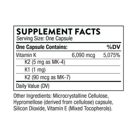 Thorne - Vitamin K 60 caps